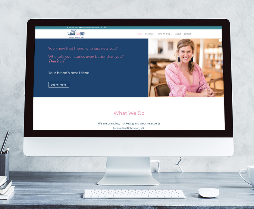 Yeah, What She Said! website in a desktop computer screen