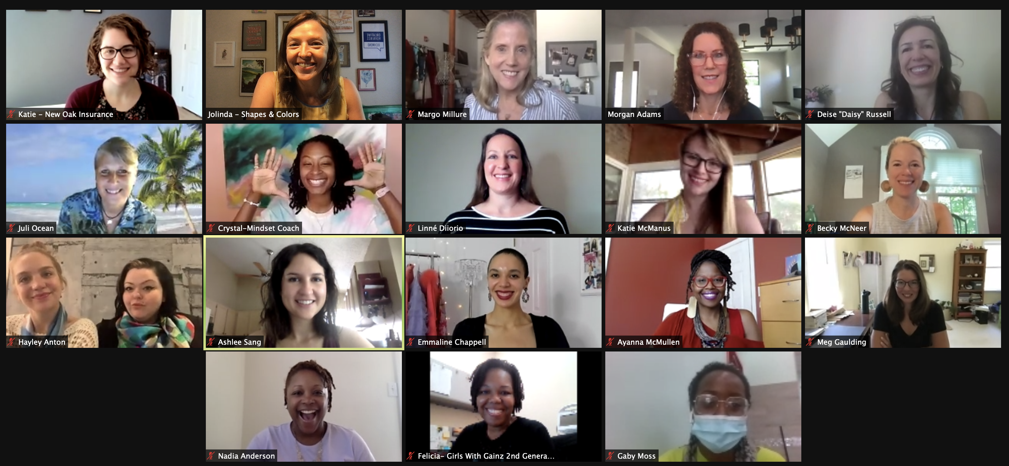 Zoom call with multiple members.