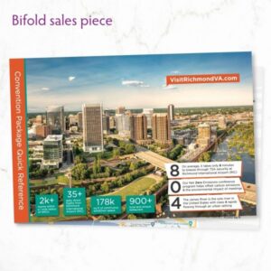 Bifold trade show piece for Richmond Region Tourism
