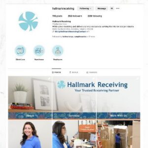 We support our client Hallmark Receiving with weekly Instagram content