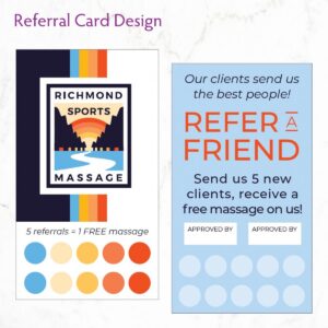 Patient referral card for Richmond Sports Massage