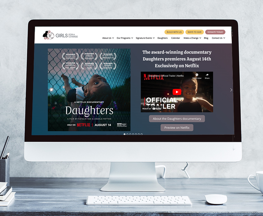 Girls For A Change WordPress website